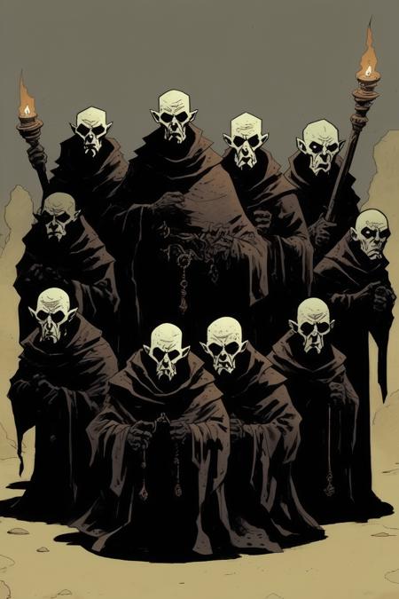 00371-3246417179-_lora_Mike Mignola Style_1_Mike Mignola Style - a mike mignola illustration of a group of friars that have become demonic lakeye.png